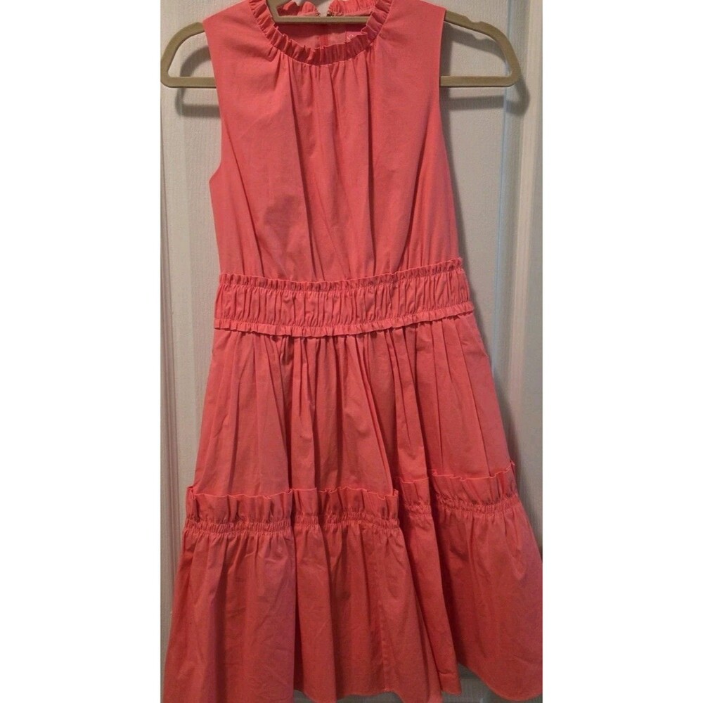 Lilly Pulitzer Hot Pink Elina Stretch Ruffle Sleeveless Mini Dress - Size 00